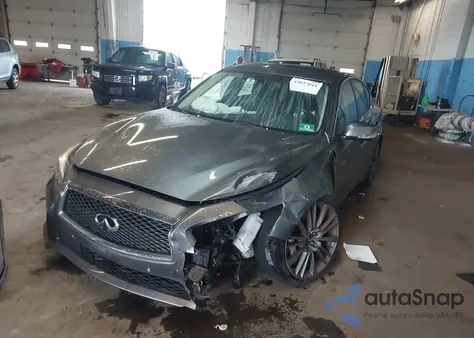 2016 Infiniti Q50 3.0T Red Sport 400 z USA, uszkodzony, nr VIN JN1FV7AR2GM450739